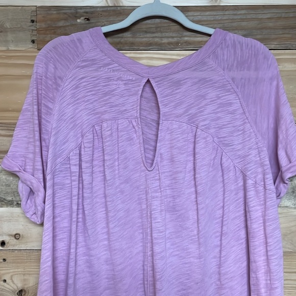 American Eagle Outfitters Size Small Lilac Short Sleeve Oversized Baby Doll Top - Picture 8 of 9